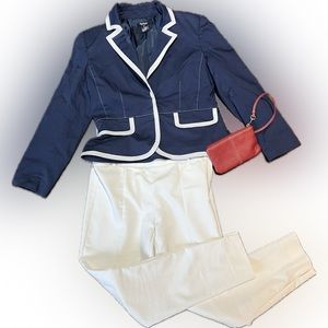 White Ankle Cut Pants Size 4